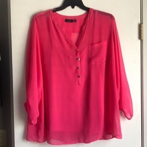 Apt 9 bright pink blouse w tank